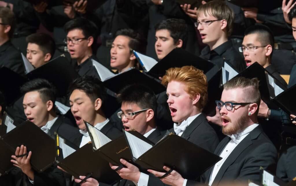 Students from the UBC School of Music sing choral music