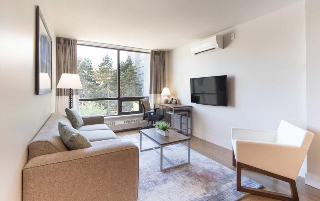 The interior of a standard suite, an accommodation option at UBC Vancouver